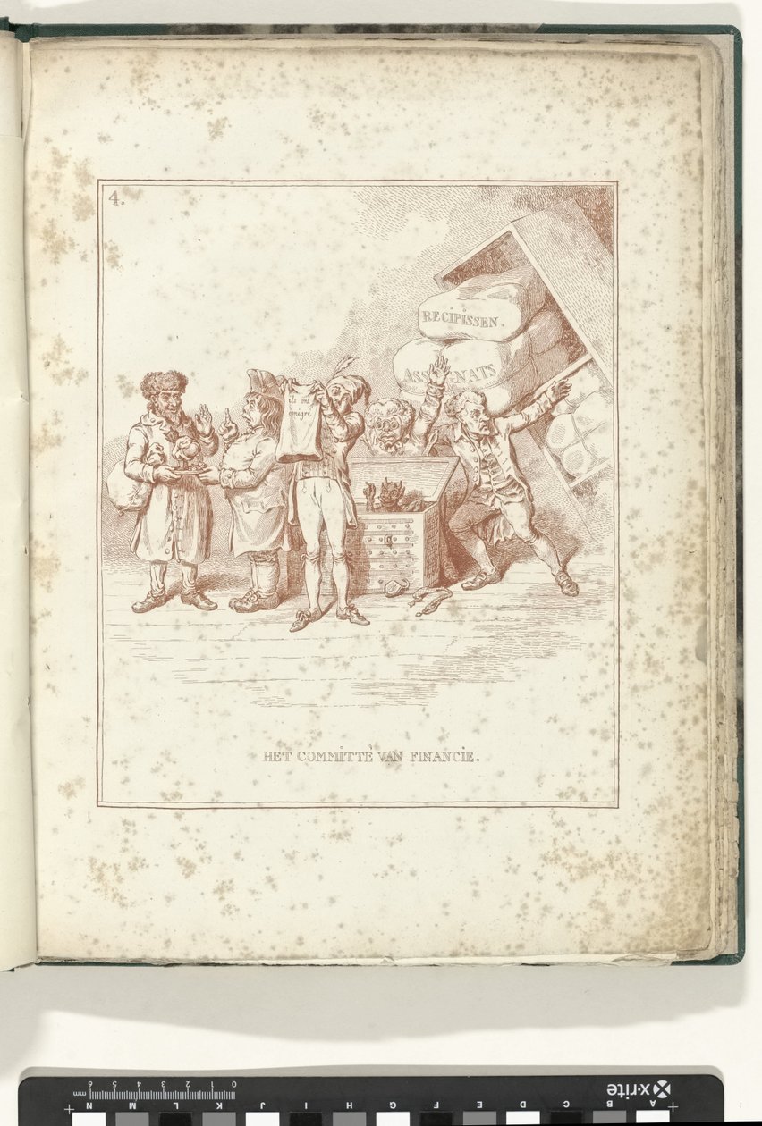 Maliye Komitesi, 1795 Finans Komitesi (nesne üzerindeki başlık) Hollandia Regenetata (dizi adı) by James Gillray (possibly)