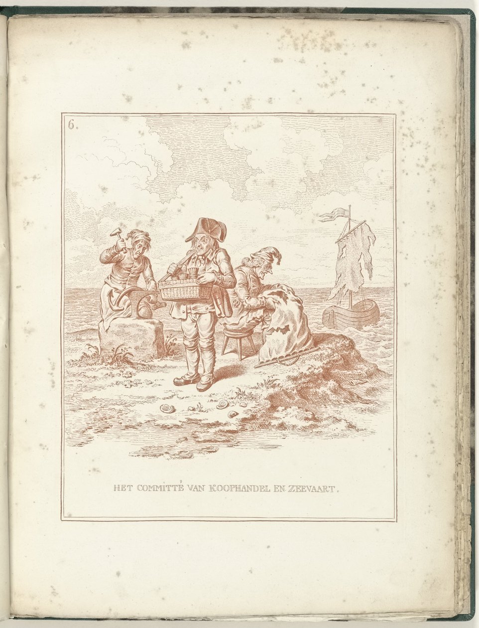 Ticaret ve Denizcilik Komitesi, 1795 Ticaret ve Nakliye Komitesi (nesne üzerindeki başlık) Hollandia Regenetata (dizi adı) by James Gillray (possibly)