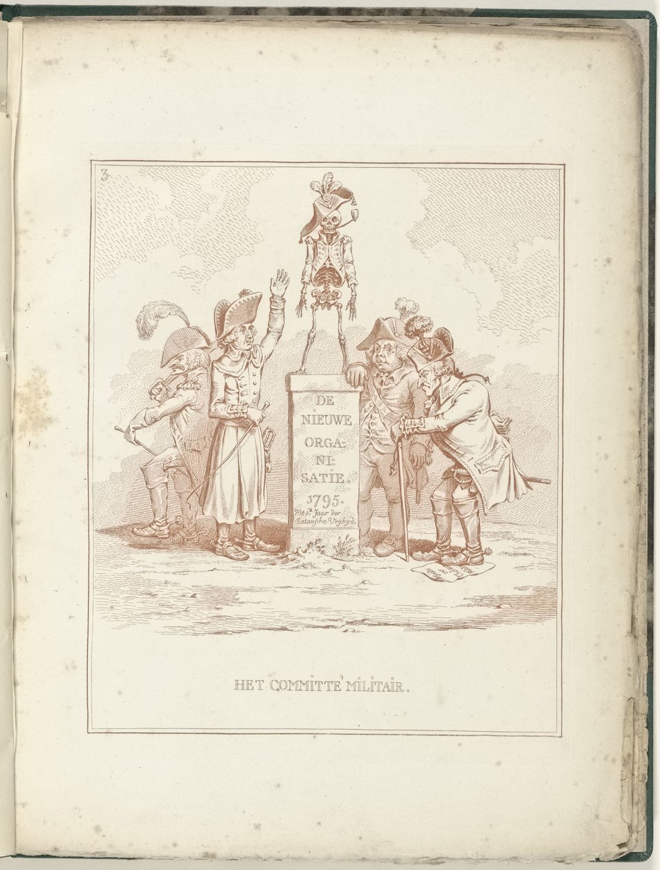 Askeri İşler Komitesi, 1795 The Committé Militair (nesne üzerine başlık) Hollandia Regenerata (dizi başlığı) by James Gillray (possibly)