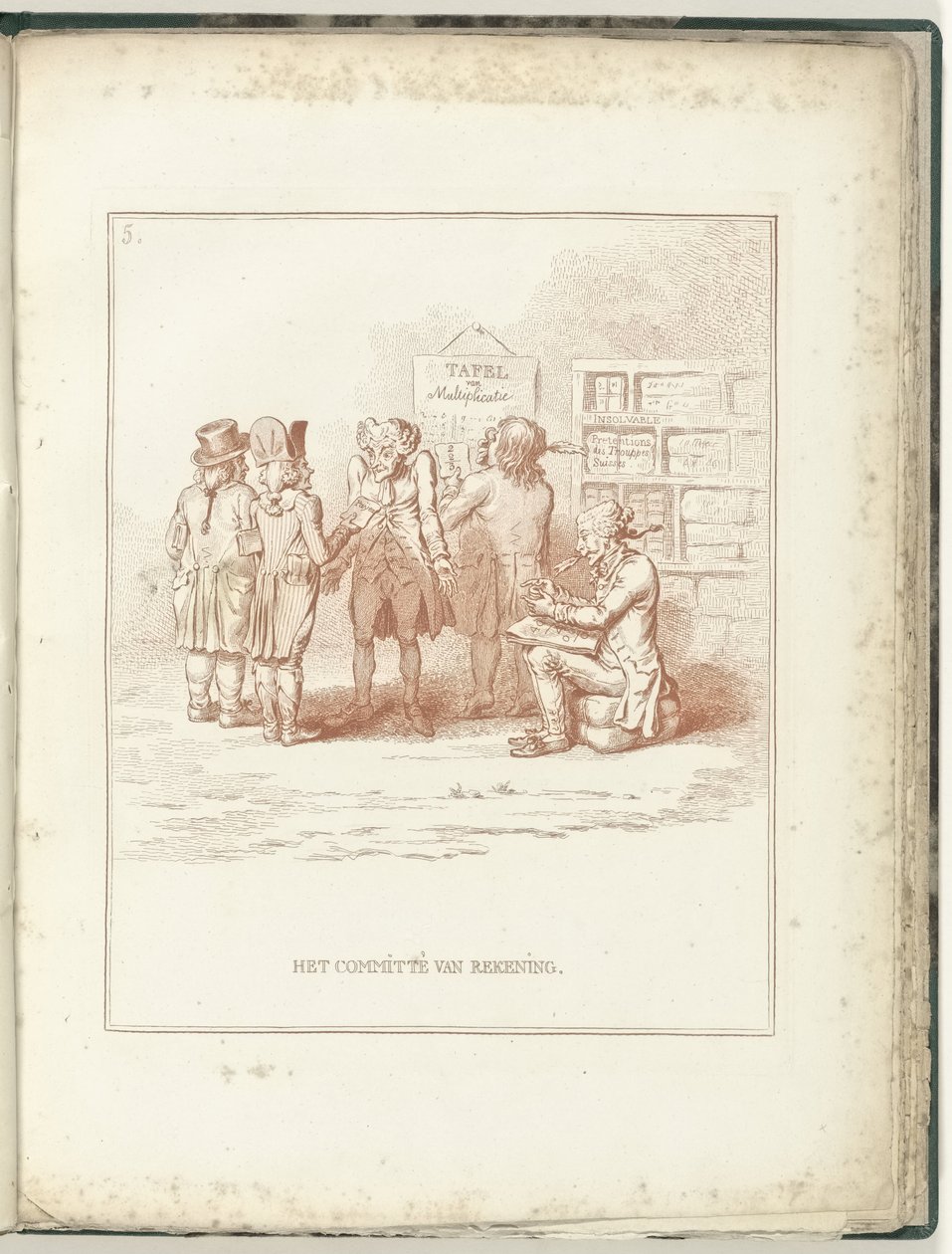 Hesap Komitesi, 1795 Hesap Komitesi (nesne üzerindeki başlık) Hollandia Regenerata (dizi başlığı) by James Gillray (possibly)