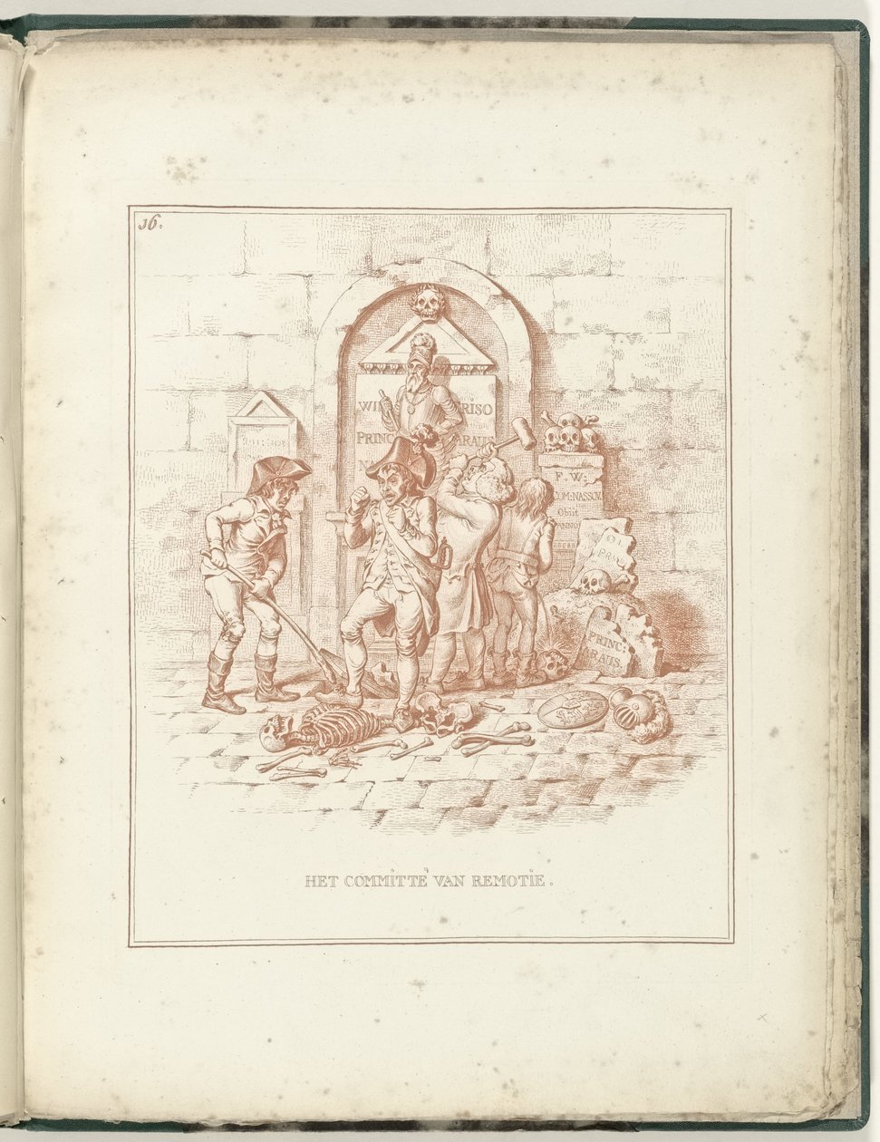 Hareket Komitesi, 1795 Committé de Remotie (nesne üzerindeki başlık) Hollandia Regenetata (dizi adı) by James Gillray (possibly)