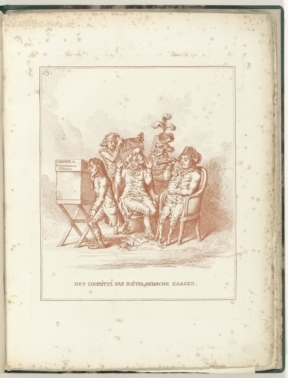 Dışişleri Komitesi, 1795 Dışişleri Komitesi (nesne üzerine başlık) Hollandia Regenetata (dizi adı) by James Gillray (possibly)