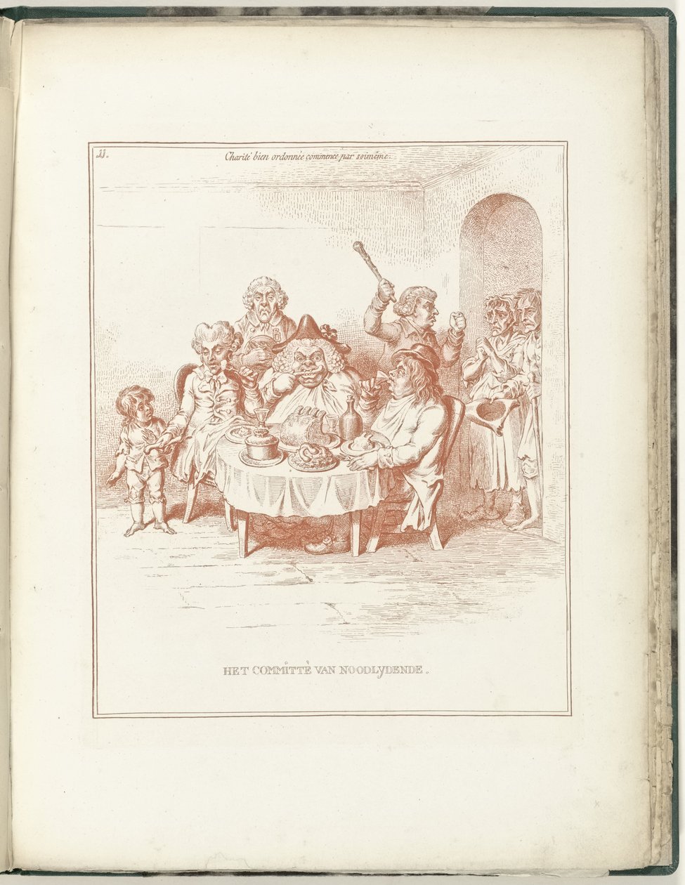 Muhtaçlar Komitesi, 1795 Noodlydende Komitesi (nesne üzerine başlık) Hollandia Regenetata (dizi adı) by James Gillray (possibly)