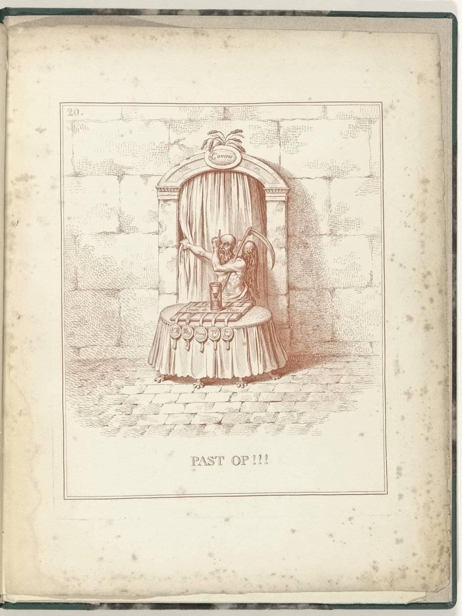 Geleceğe Kapının Baba Zamanı, 1795 İlgilenmek, özen göstermek !!! (nesne üzerindeki başlık) Hollandia Regenetata (dizi adı) by James Gillray (possibly)