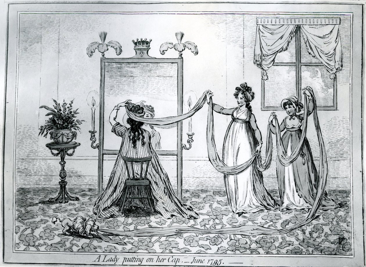 Şapkasını Takan Bir Kadın, 1795 by James Gillray