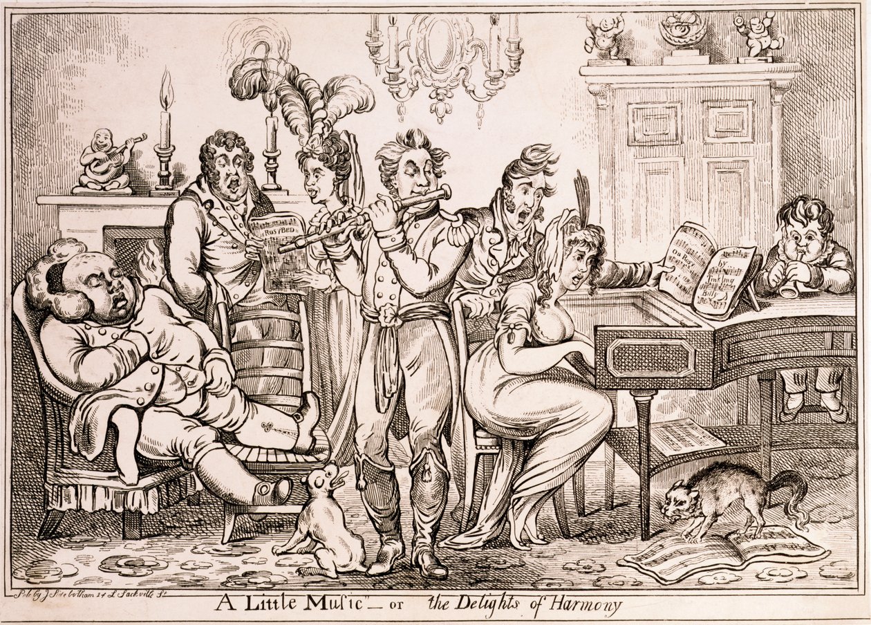 A Little Music veya The Delights of Harmony, William Brocas tarafından oyulmuş, Londra