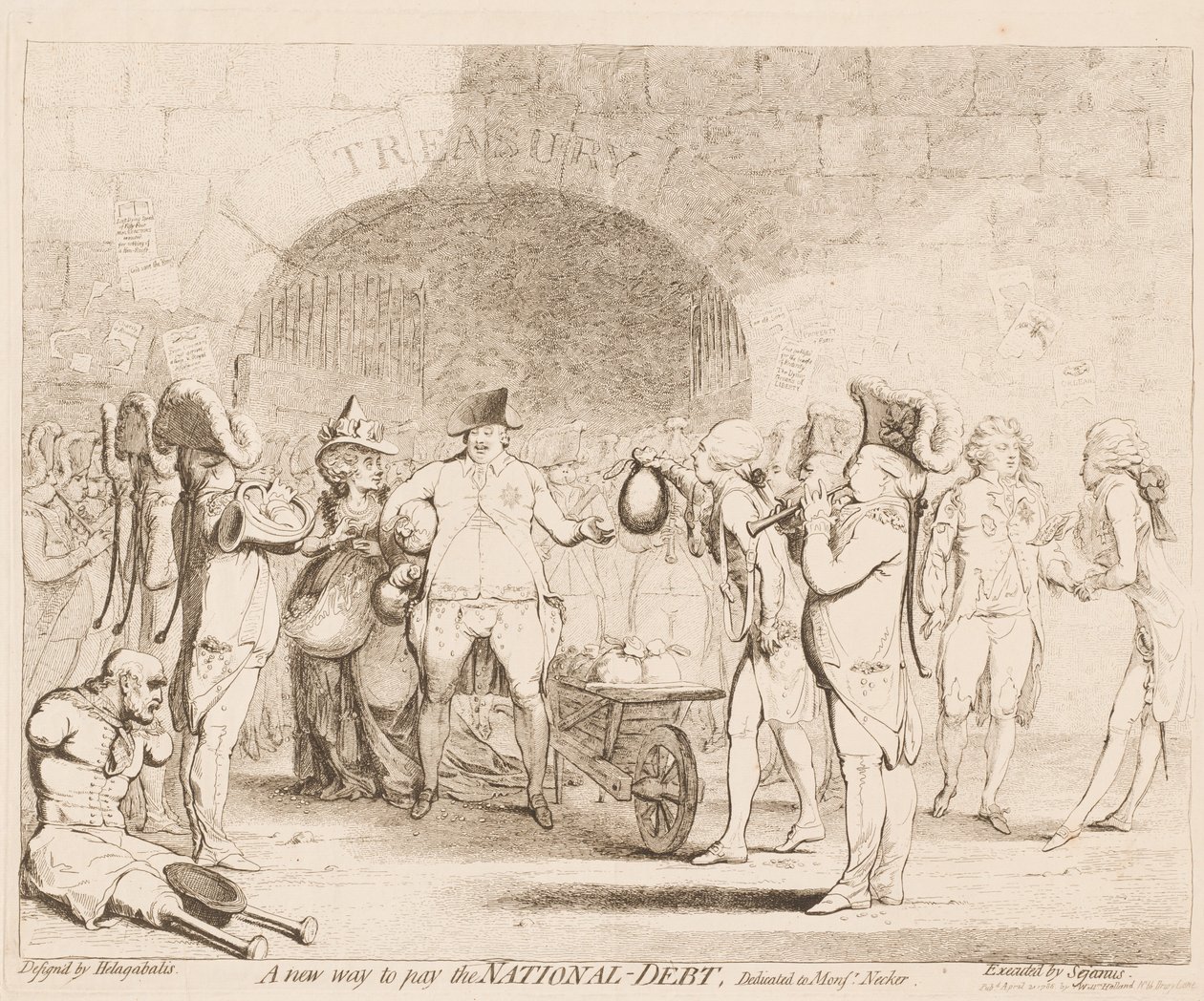 Ulusal Borçları Ödemenin Yeni Bir Yolu by James Gillray