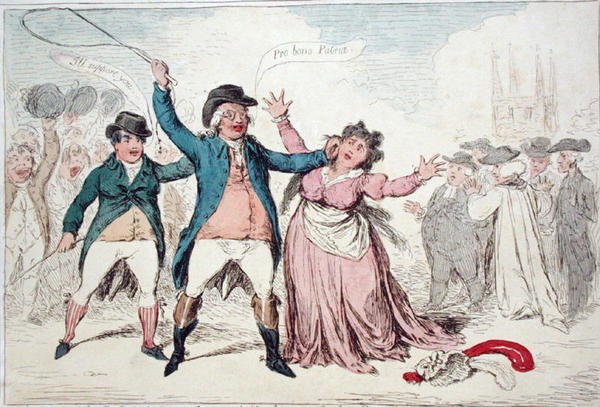 Sevimli bir karakterin rafine Duygularının Kanıtı, son zamanlarda belirli bir antik Şehir için bir Aday (el renginde gravür) by James Gillray