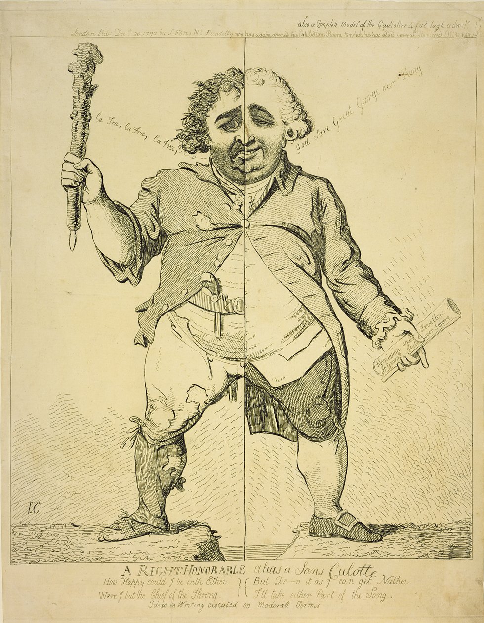 S.Fores tarafından yayınlanan bir Sans Coulotte takma adı, 1802 by James Gillray