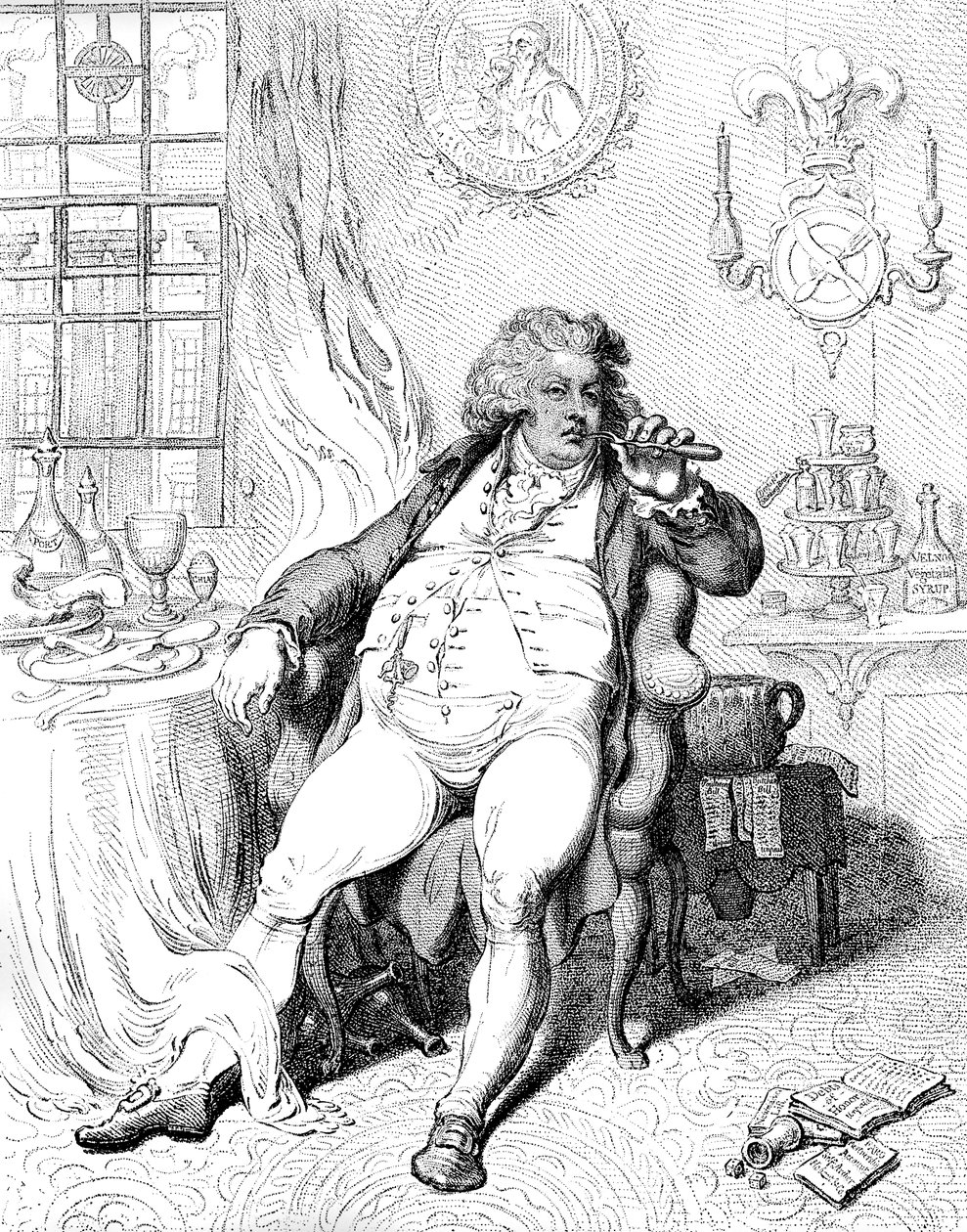 Sindirim Korkuları Altında Bir Gönüllülük, 1792. by James Gillray