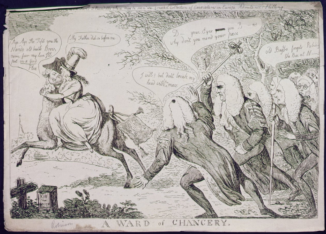 A Ward of Chancery, S.W. Fores (aşındırma) by James Gillray