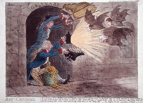 yarasa yakalama by James Gillray