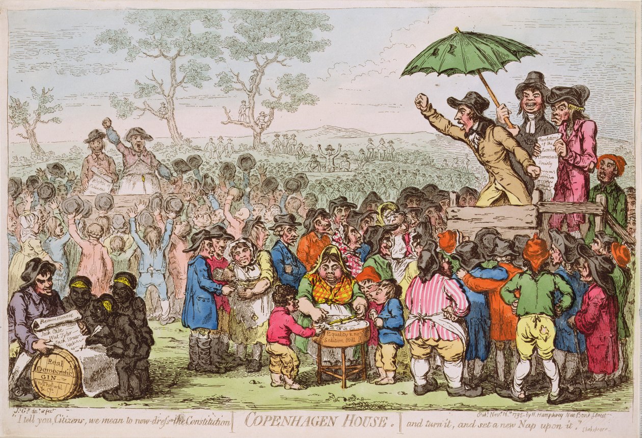 Kopenhag Evi barı. H. Humphrey, 1795 (baskı) by James Gillray