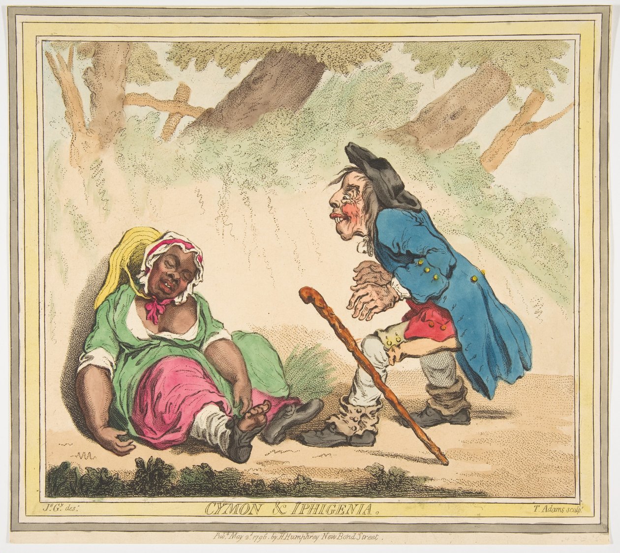 Cymon ve Iphigenia, 2 Mayıs 1796. by James Gillray