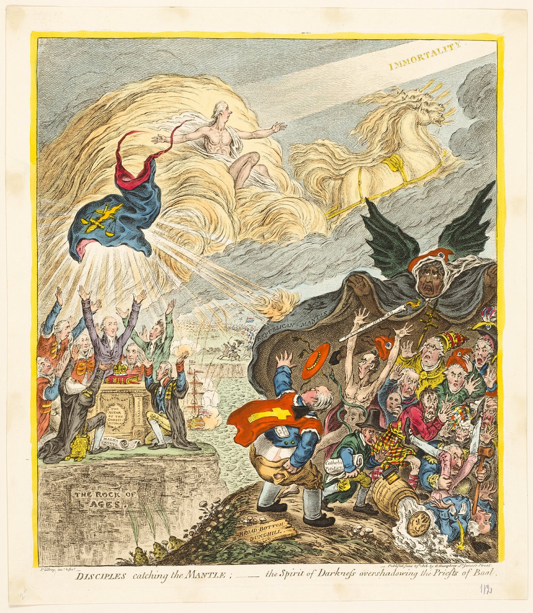 Mantoyu Yakalayan Müritler by James Gillray