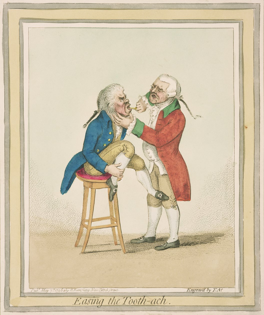 Diş ağrısını hafifletmek, Hannah Humphrey tarafından yayınlandı, 1796 by James Gillray
