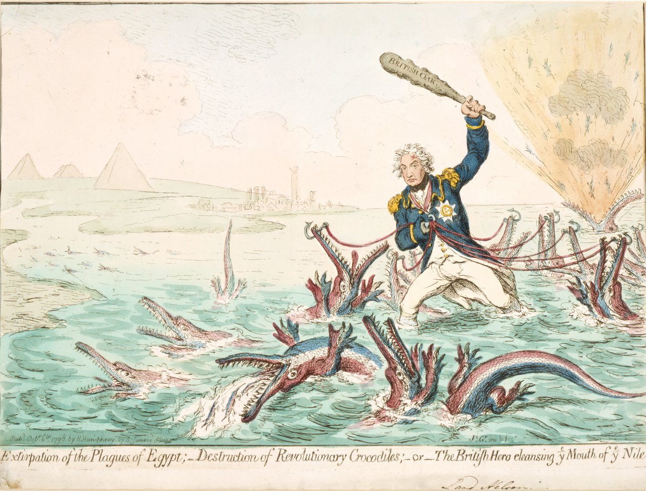 Mısır Vebalarının Yok Edilmesi, 1798 by James Gillray