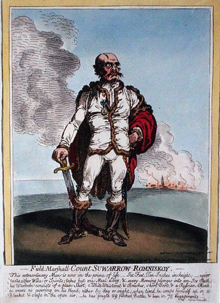 Field-Marshall Count Suwarrow-Rominiskoy (1729-1800) Hannah Humphrey tarafından 1799