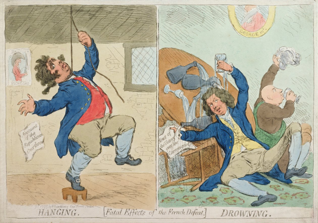 Asma ve Boğulma veya Fransız Yenilginin Ölümcül Etkileri, Hannah Humphrey tarafından 1795