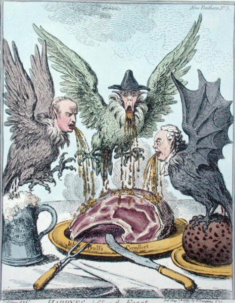 Harpyes Bayramı Yok Eden, Hannah Humphrey tarafından 1799