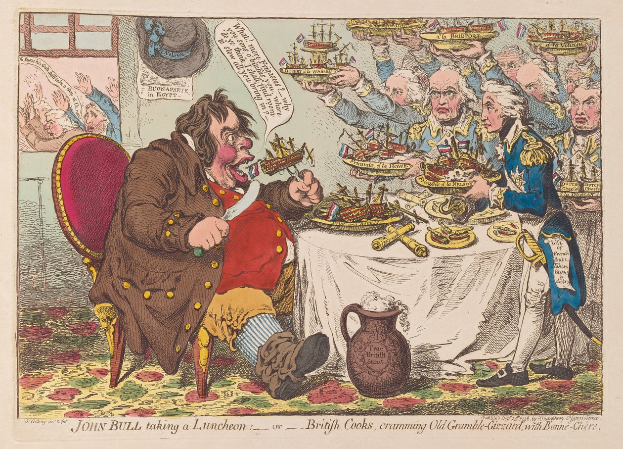 John Bull, Öğle Yemeği veya İngiliz Aşçıları Bonne Chere ile Old Grumble Gizzard