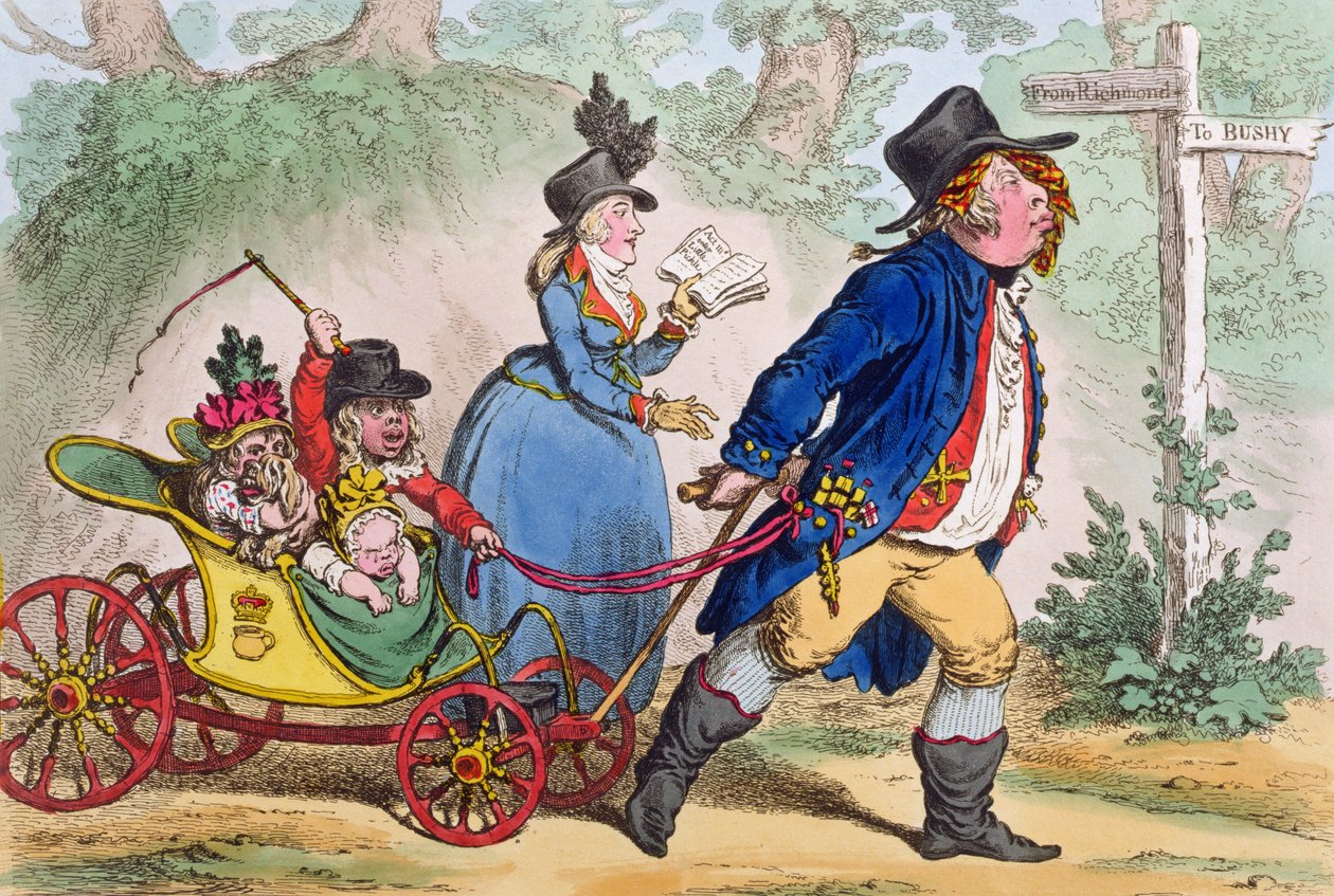 La Promenade en Famille veya A Sketch from Life, Hannah Humphrey tarafından 1797