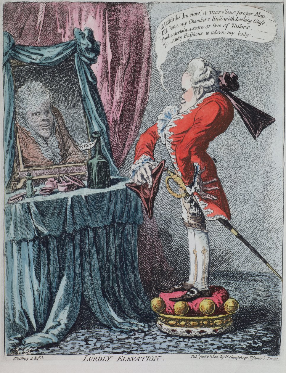 Lordly Elevation, pub. by Hannah Humphrey, 1802  by James Gillray