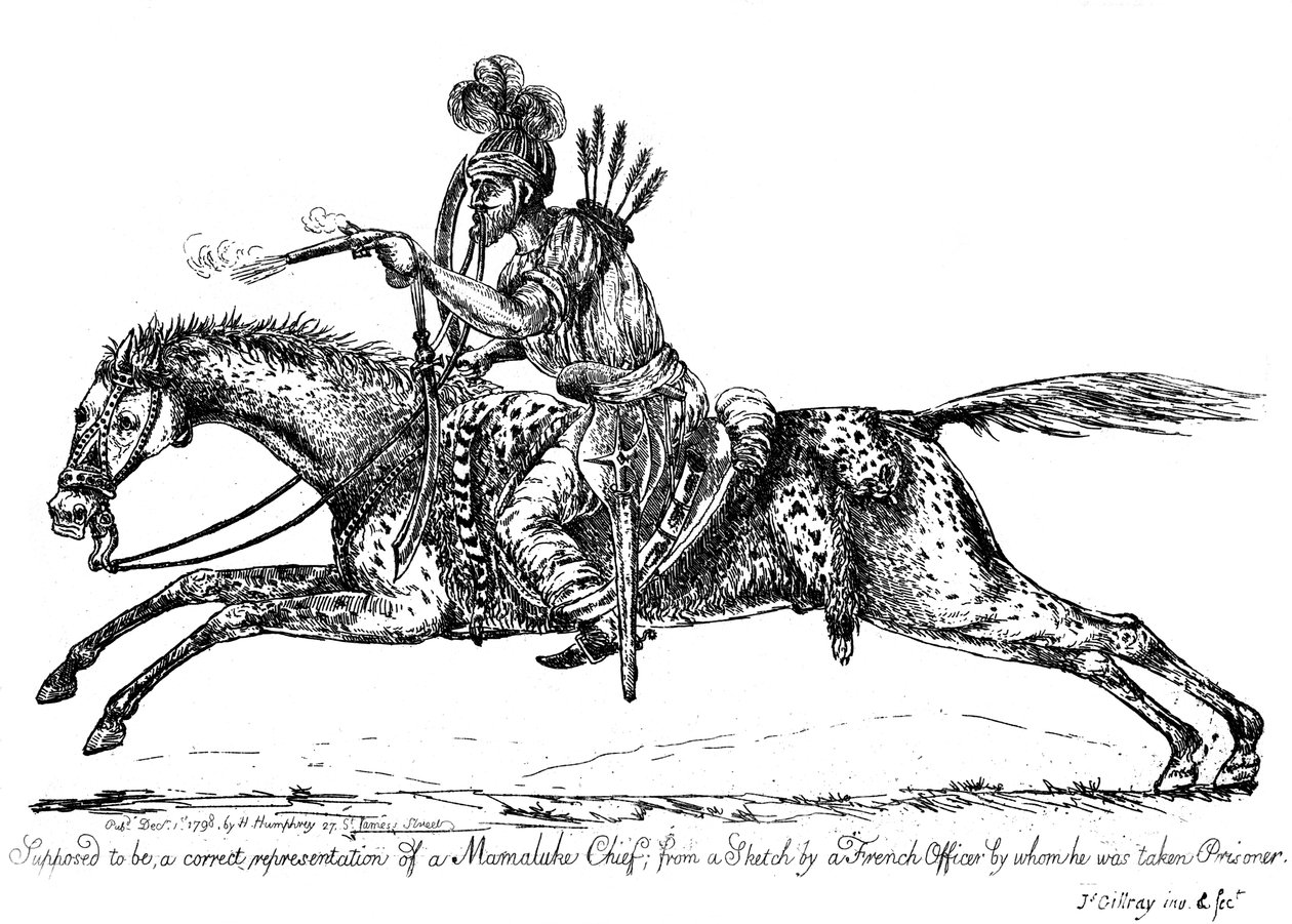 Memluk şefi, 1798. by James Gillray