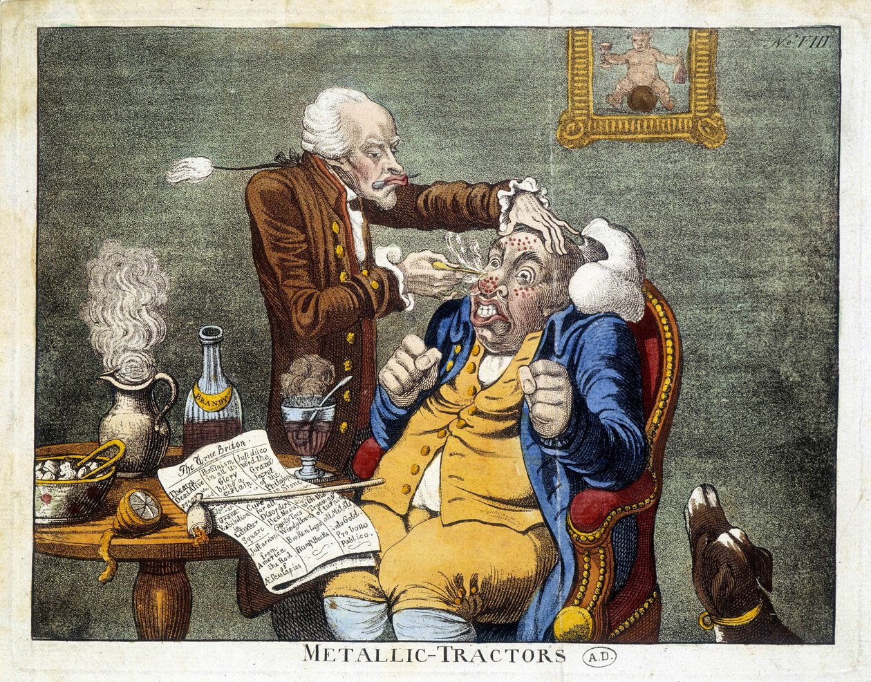 Yüzündeki düğmeleri kaldıran adam by James Gillray
