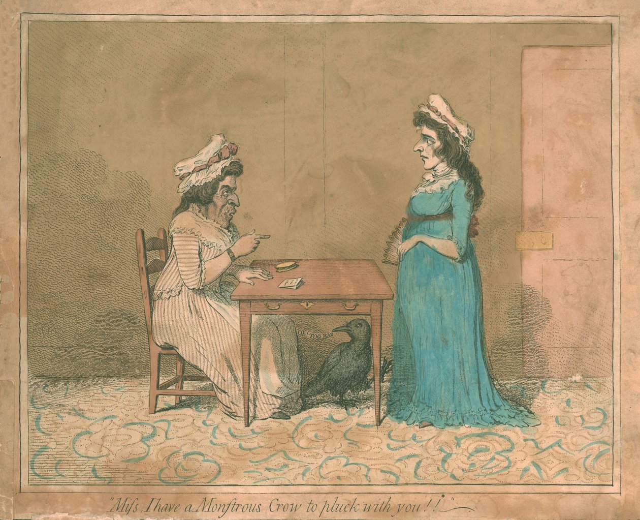 Hanımefendi, sizinle yolmamız gereken bir Canavar Kargası var!!, 1794 by James Gillray