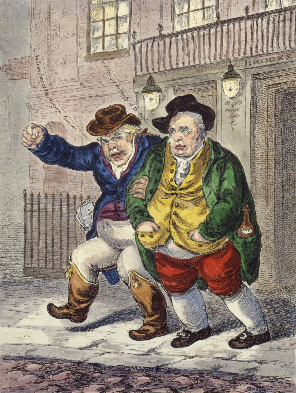 Anayasa Sütunları: Saat Üç ve Bulutlu Bir Sabah, 1809 by James Gillray