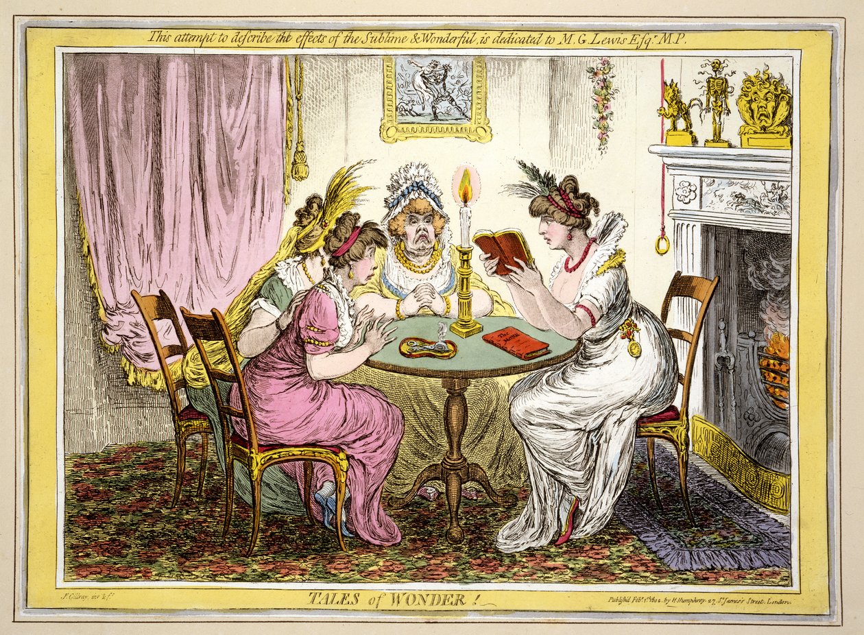 Harikalar Hikayeleri, pub. H. Humphrey, Londra, 1802 (el boyaması gravür) by James Gillray