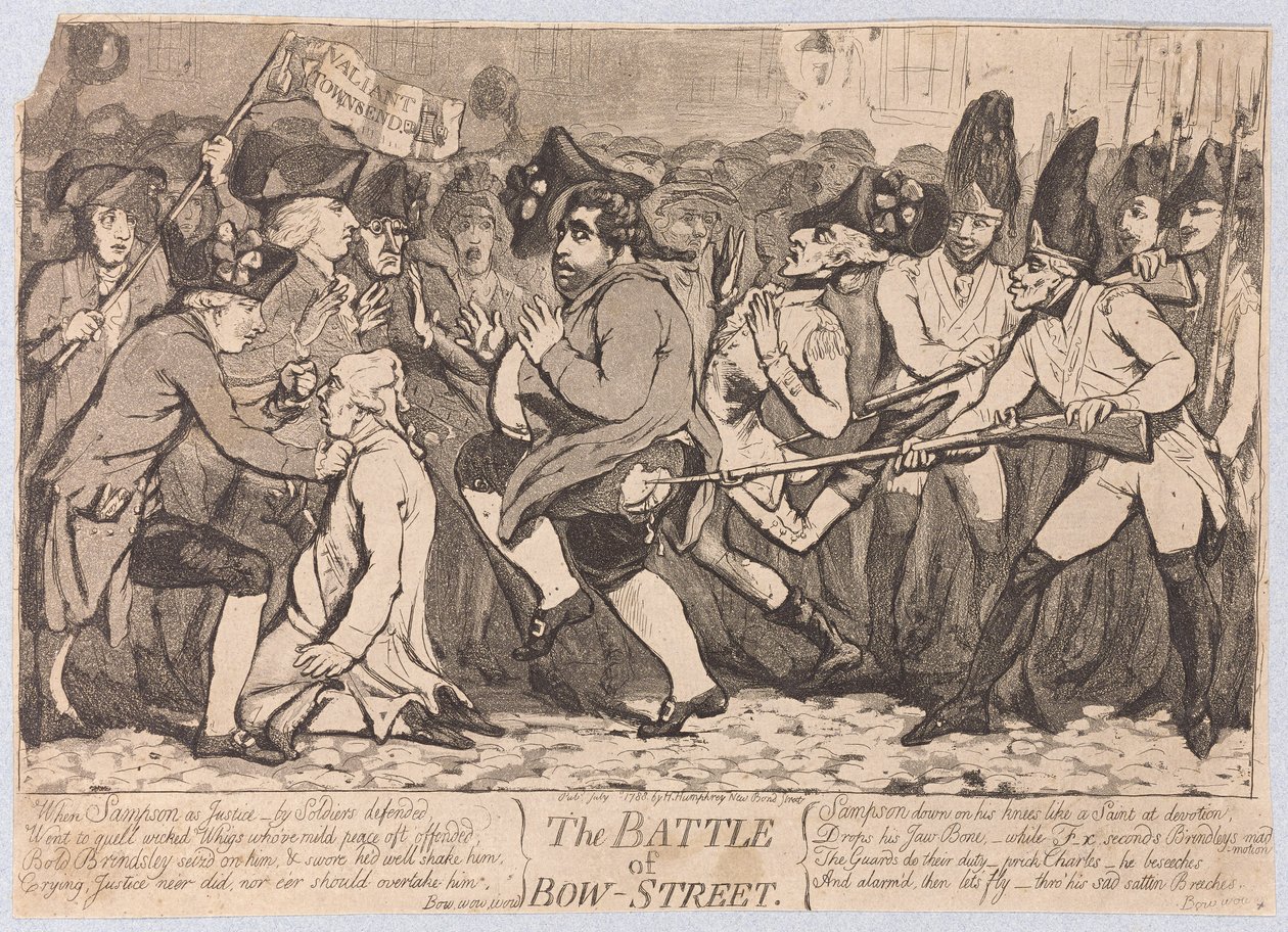 Bow-Street Savaşı, pub. 1788 by James Gillray