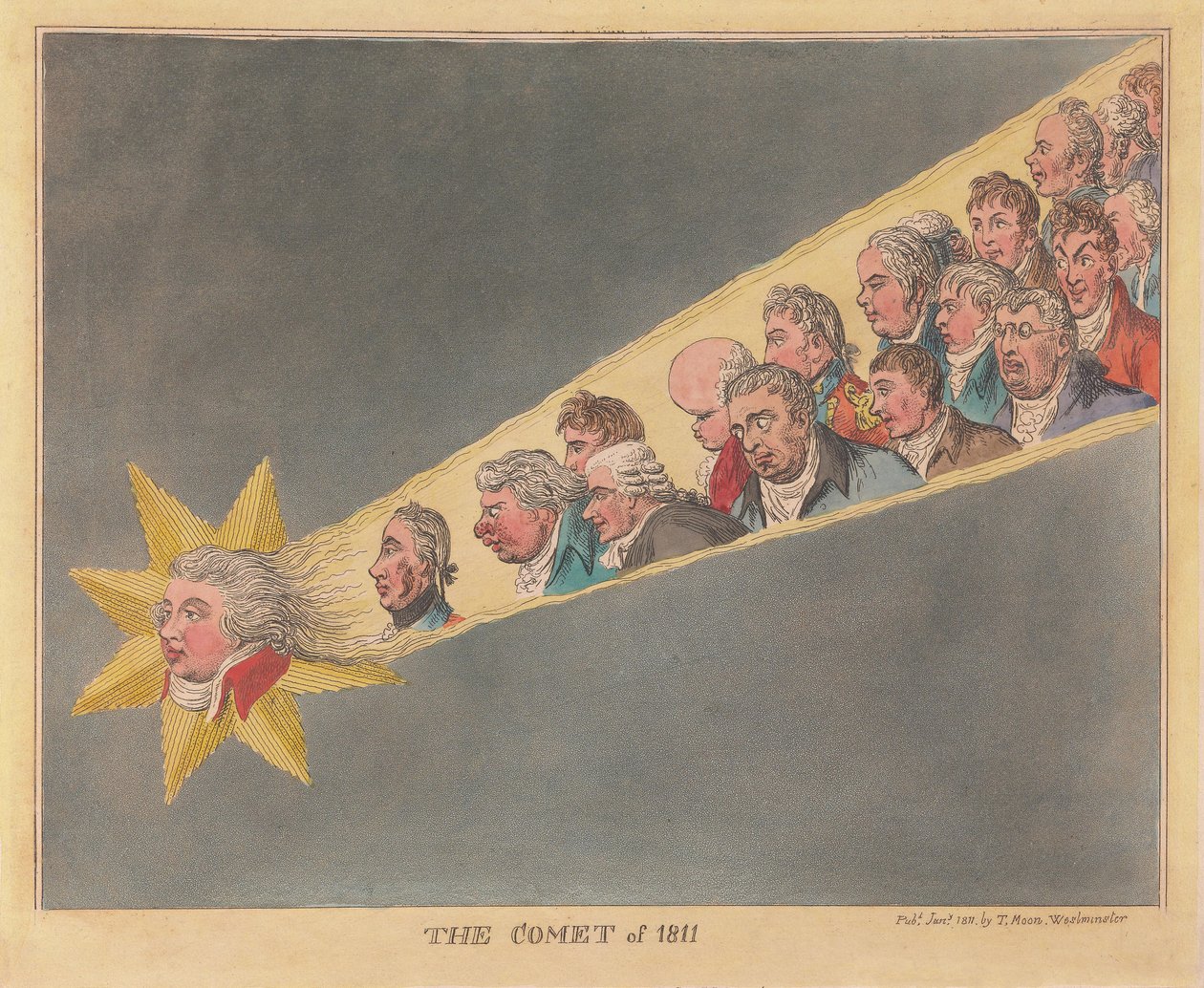 1811 Kuyruklu Yıldızı, pub. 1811 (el renkli gravür) by James Gillray
