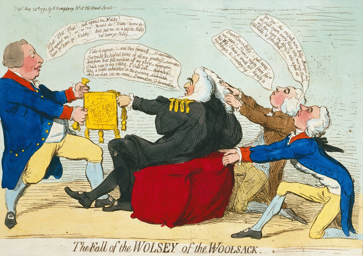 The Fall of the Fall of the Woolsack, Hannah Humphrey tarafından 1792