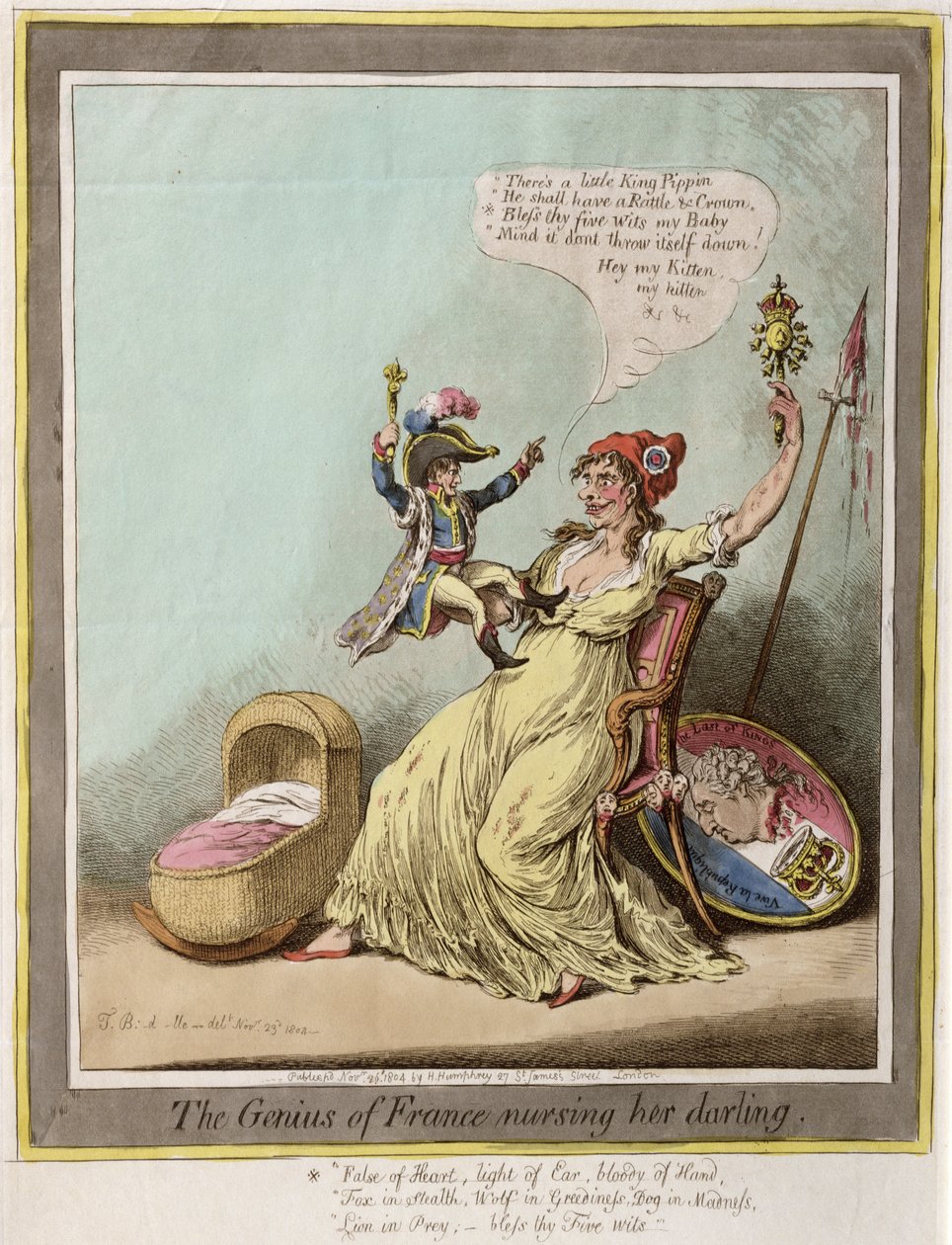 Hannah Humphrey tarafından 1804 yılında basılan Fransa