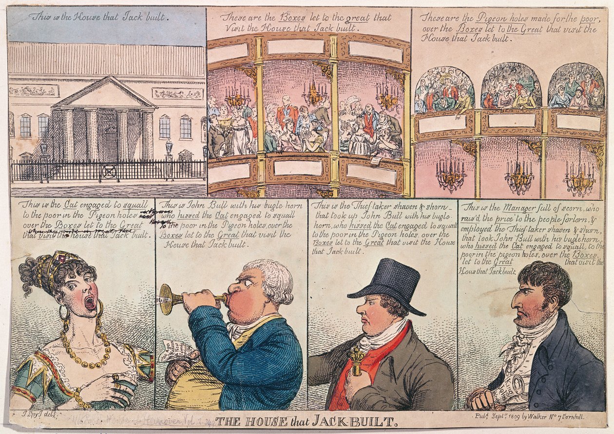 Jack'in Yaptığı Ev, Walker tarafından 1809'da yayınlandı (el boyaması gravür) by James Gillray