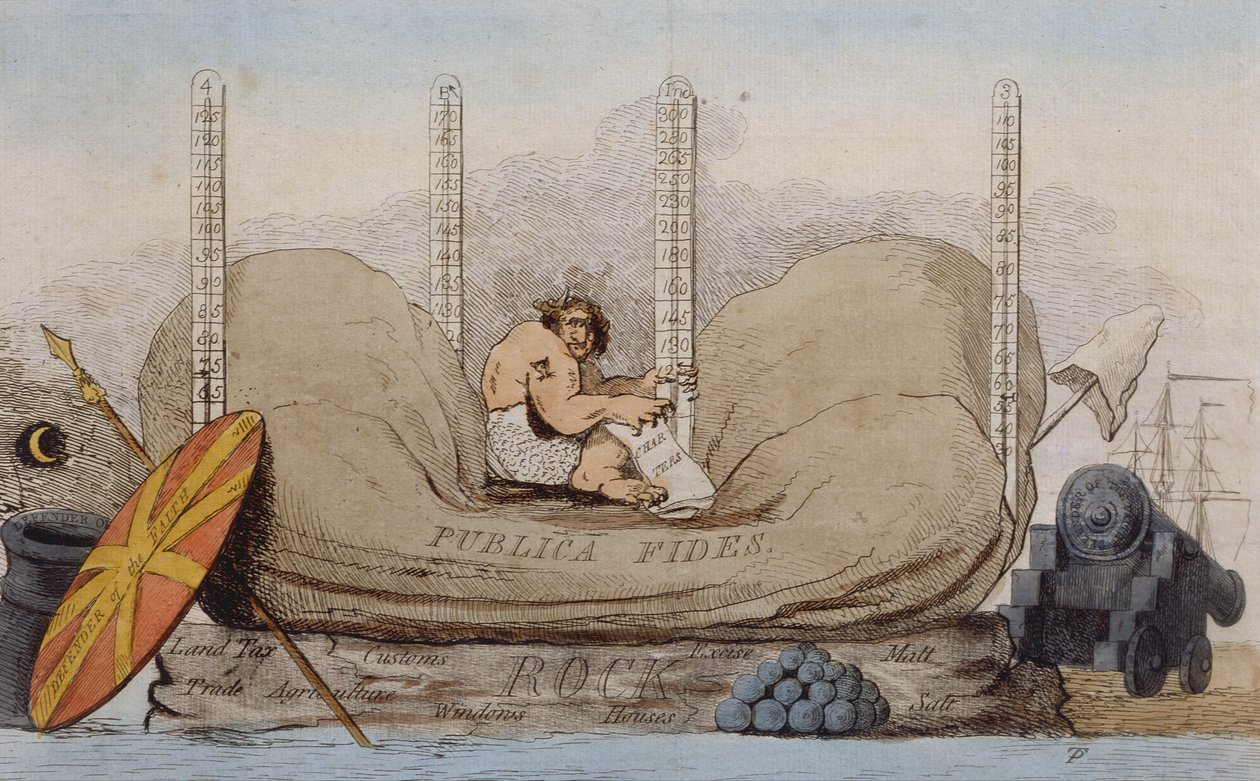 Incubus 1784 (el boyaması gravür) by James Gillray