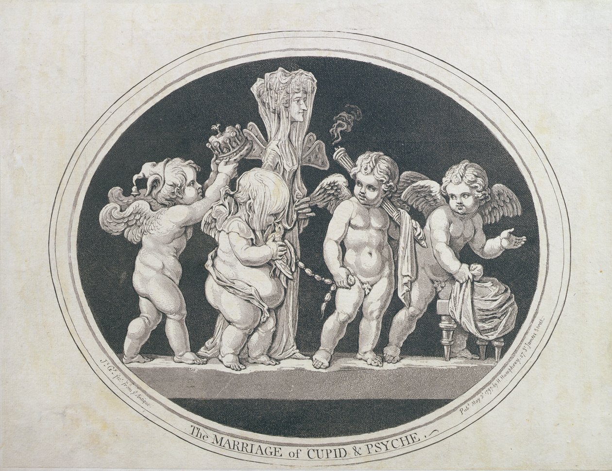 Aşk Tanrısı ve Ruhun Evliliği, Hannah Humphrey tarafından 1797