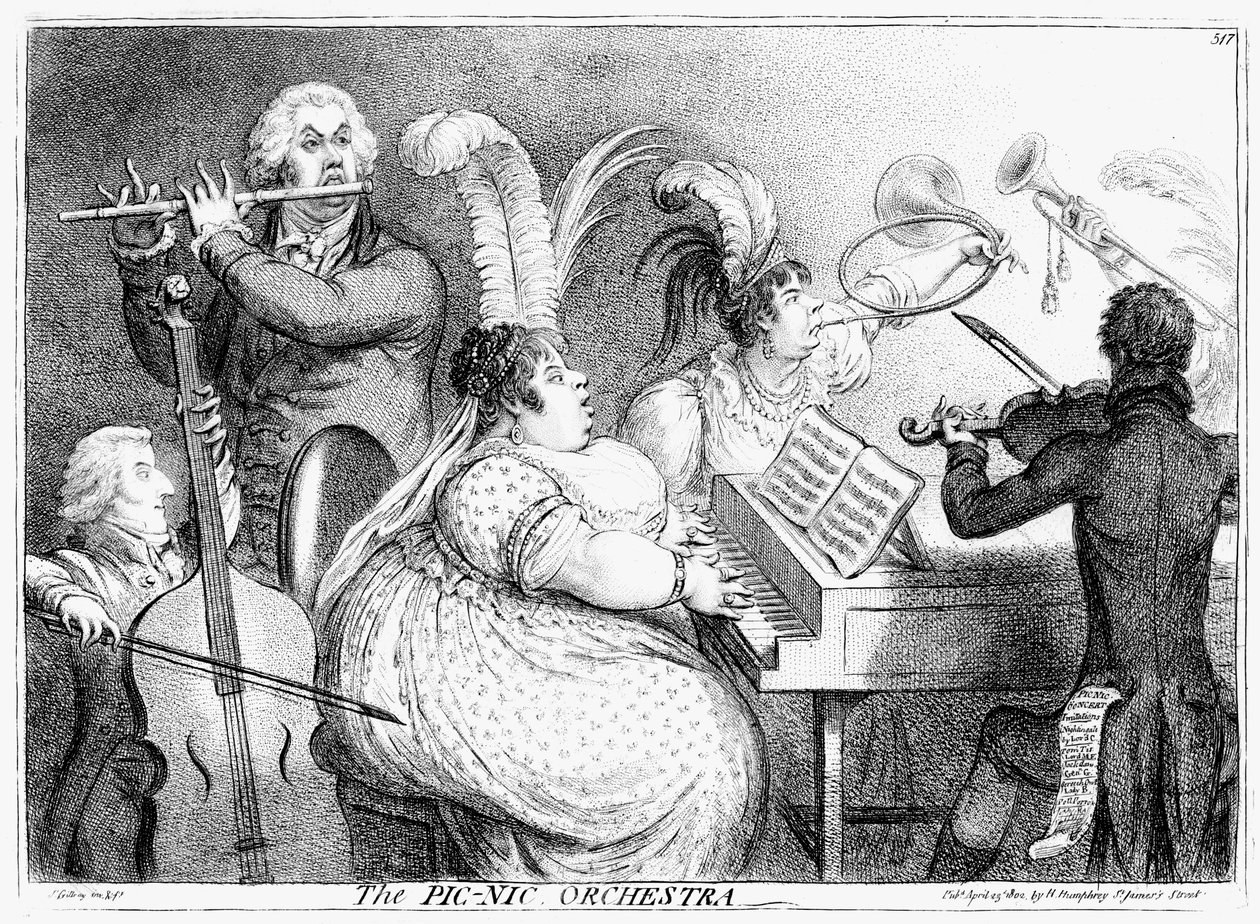 Piknik Orkestrası, James Gillray, 1802 by James Gillray