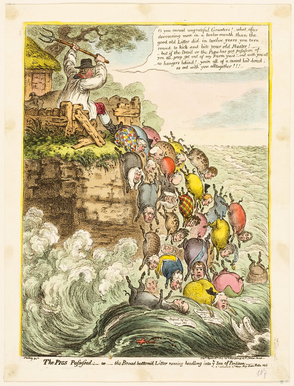 Sahip olunan domuzlar by James Gillray