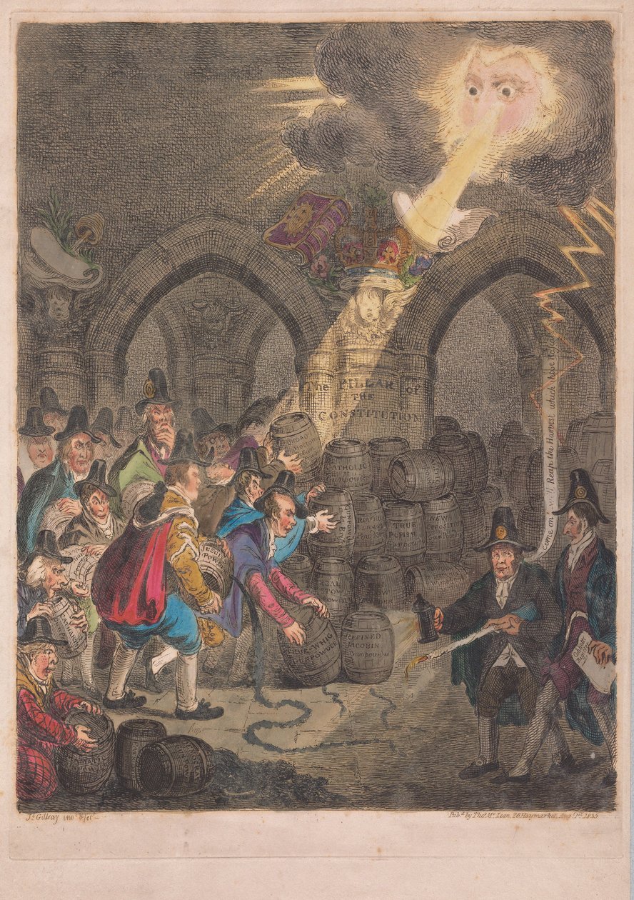 Anayasa Sütunu, yayın. 1835 (el renkli gravür) by James Gillray