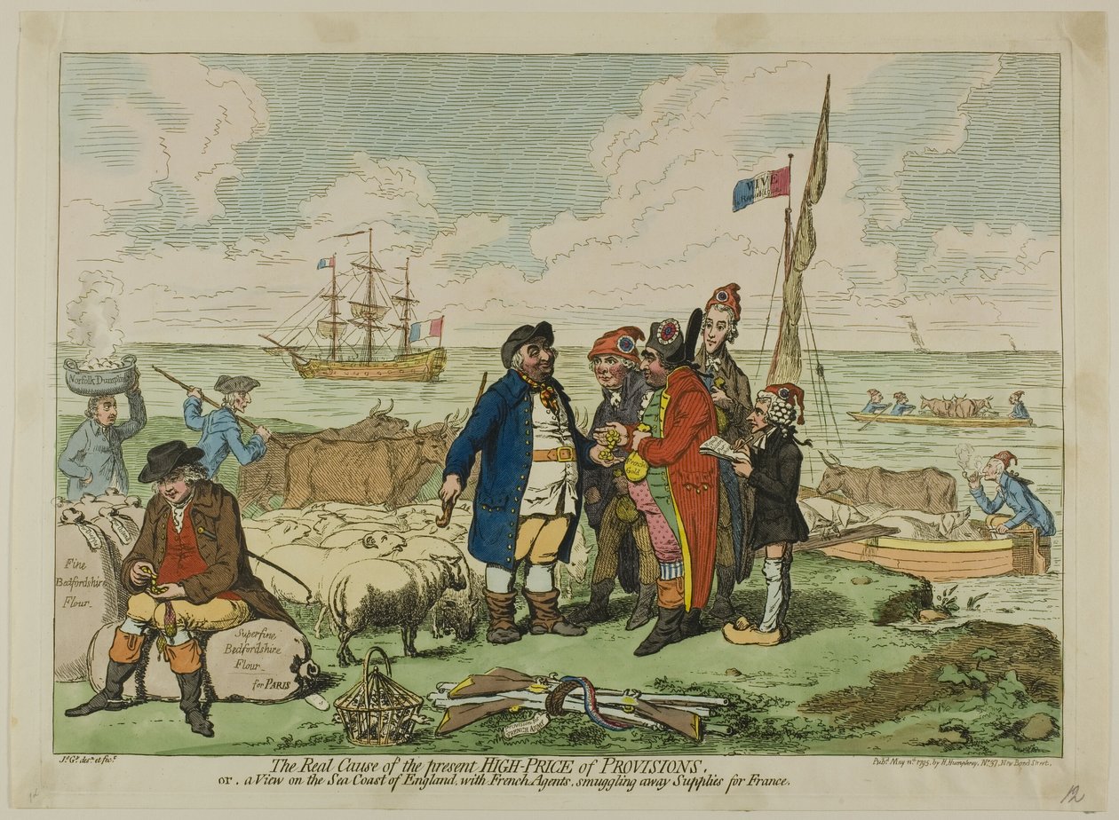 Hükümlerin Mevcut Yüksek Fiyatının Gerçek Nedeni by James Gillray