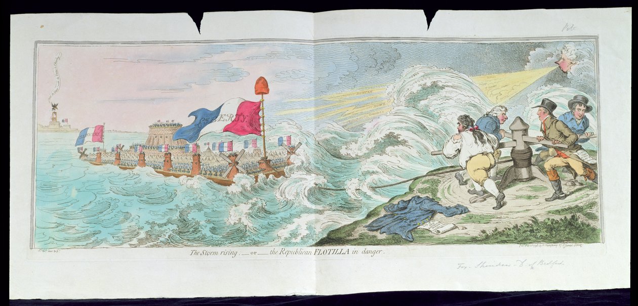 Fırtına Yükseliyor ya da Cumhuriyetçi Filo Tehlikede, Hannah Humphrey tarafından 1798