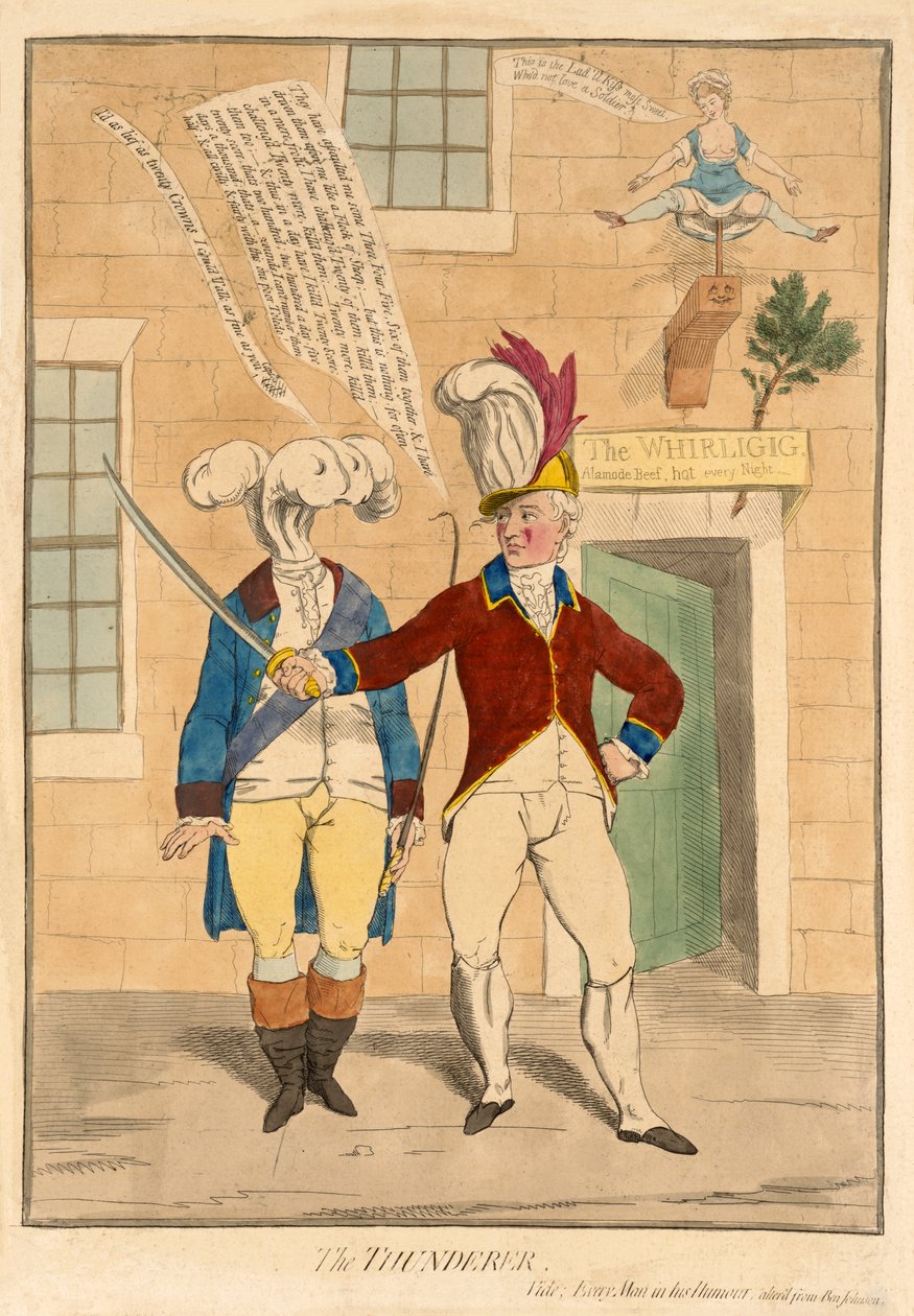 Thunderer, bar. 1782 (el renkli gravür) by James Gillray