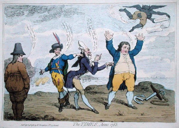 The Times, Anno 1783, William Humphrey tarafından yayınlandı (el boyaması gravür) by James Gillray