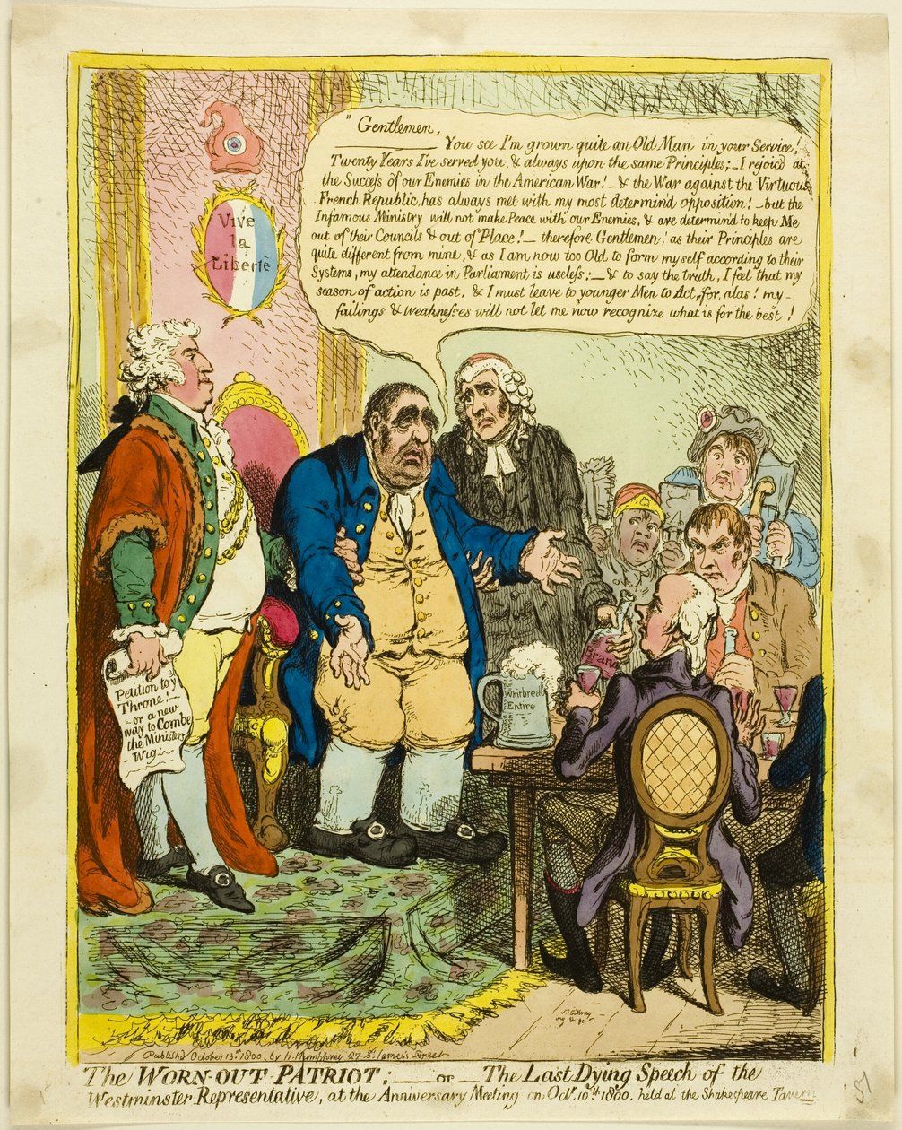 Yıpranmış Vatansever by James Gillray