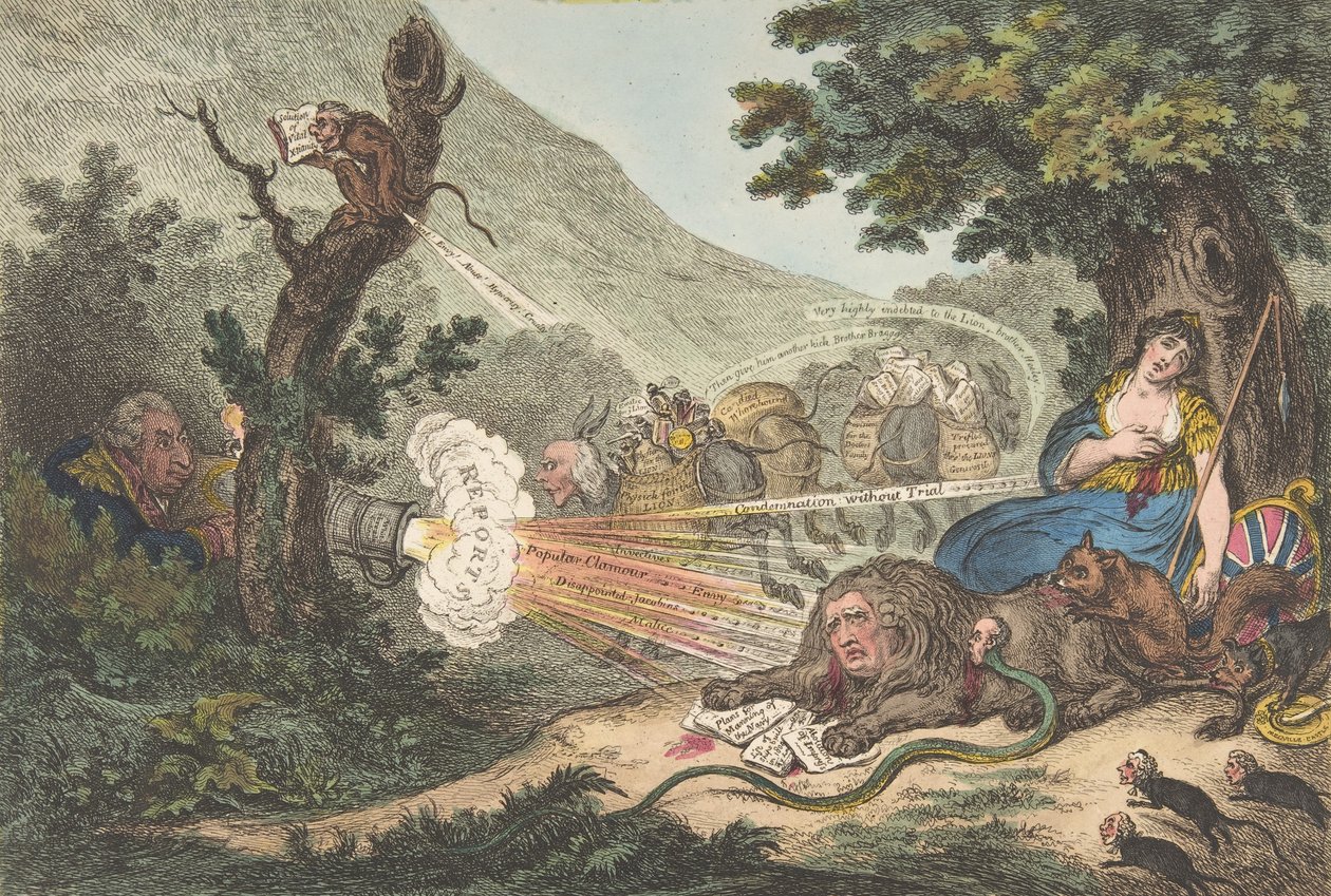 Yaralı Aslan, 16 Temmuz 1805., 16 Temmuz 1805. by James Gillray