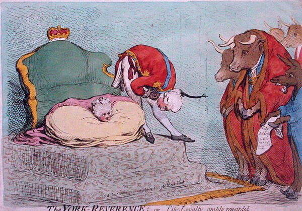 The York Reverence veya City Loyalty, fazlasıyla ödüllendirildi, Hannah Humphrey tarafından 1791