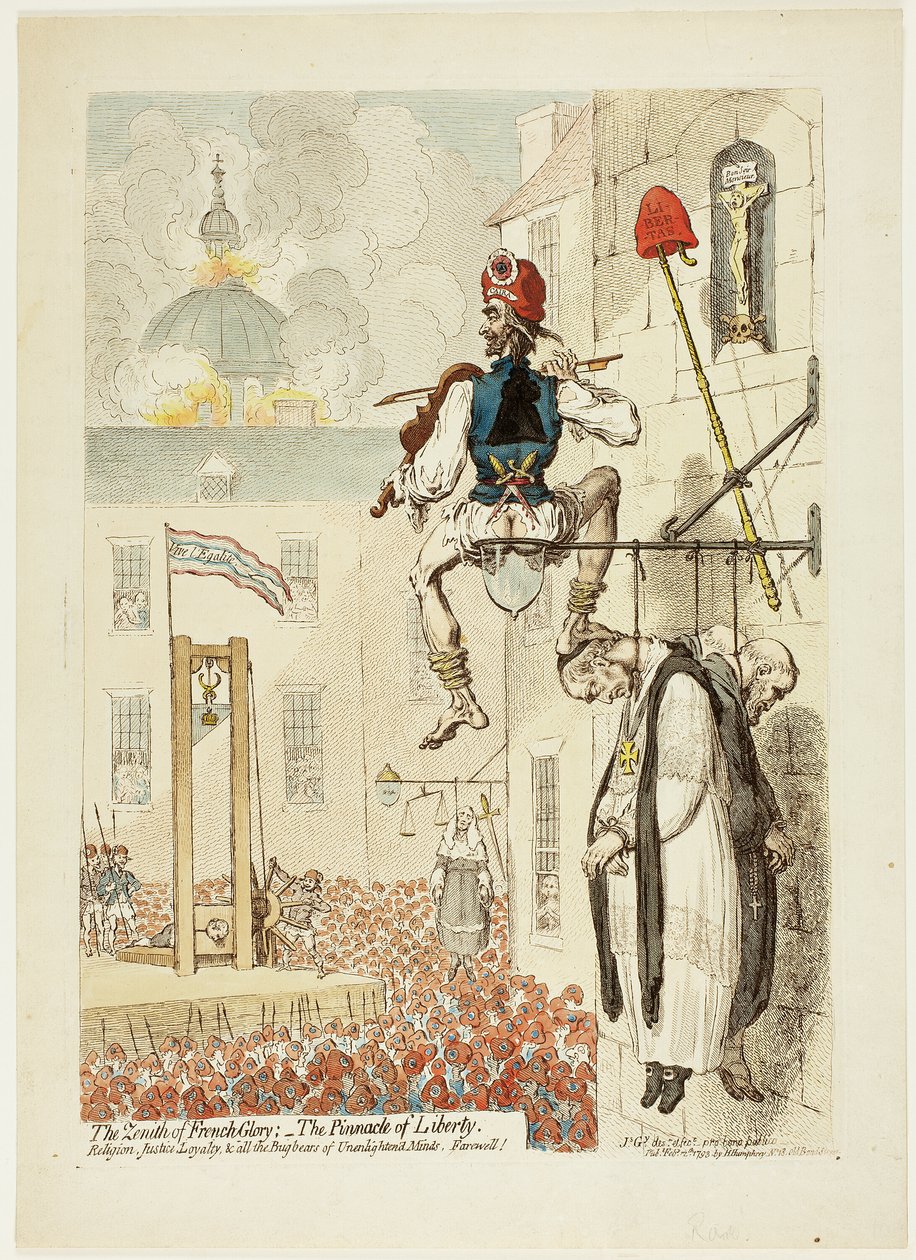Fransız Zaferinin Zirvesi; Özgürlük Zirvesi by James Gillray